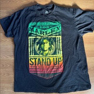 Zion Rootswear Bob Marley T Shirt Black XL Stand Up for Your Rights